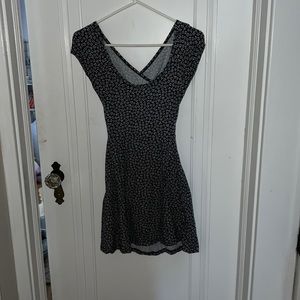 Brandy Melville navy and white dress